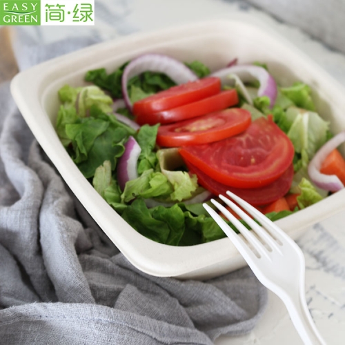 24oz Biodegradable Bagasse Bowls Disposable With Lid