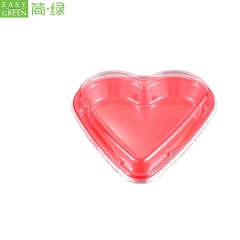 Disposable Plastic Sushi Container Tray of Heart shaped With Lid