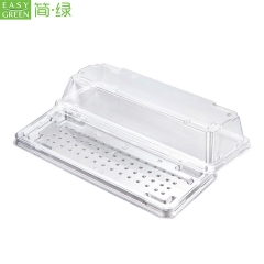 Reusable Clear Plastic Sushi Takeaway Container With Lid For Good Food Container