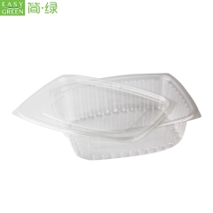 Plastic Fruit Salad Packaging Container For Crystal Clear PS Plastic Material