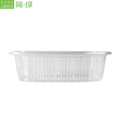 Plastic Fruit Salad Packaging Container For Crystal Clear PS Plastic Material