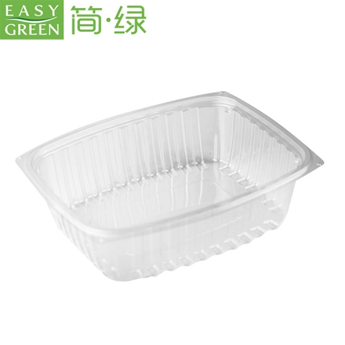 Plastic Fruit Salad Packaging Container For Crystal Clear PS Plastic Material