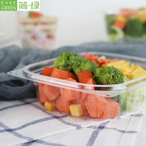 Clear Salad Plastic Bowl Packaging With PS Lid