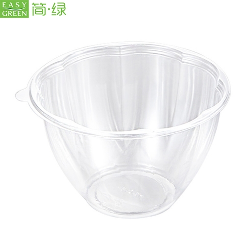 HS-04 Eco friendly Recycle Clear Plastic Salad Bow With Lid