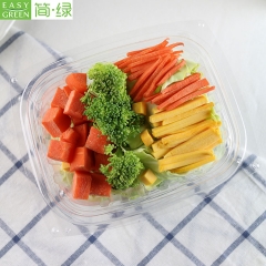 Square Disposable Packaging Boxes/Bowl Clear PS Plastic For Fruit
