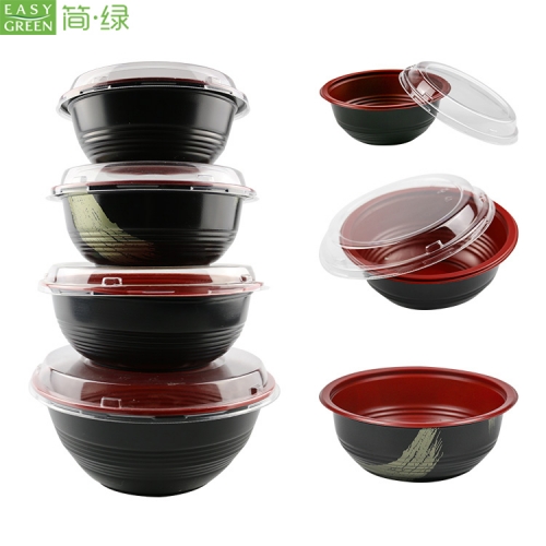 Microwave Safe PP Plastic Bowls 1400ml Container With Lids