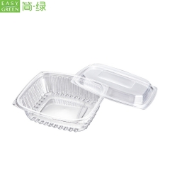 Transparent Salad Plastic Packaging Container For High Durability PS Material