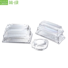 Disposable PET Plastic Disposable Sushi Tray Container Packaging For Sushi Meat