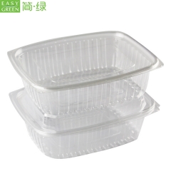 Plastic Fruit Salad Packaging Container For Crystal Clear PS Plastic Material