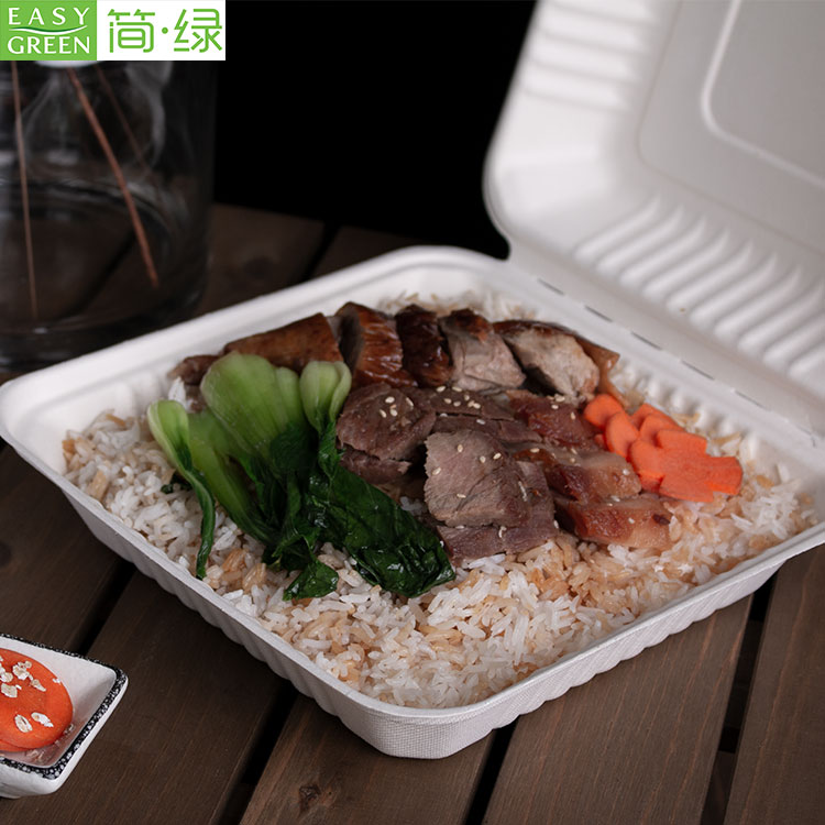 Custom Compostable Clamshell Box Packaging Disposable