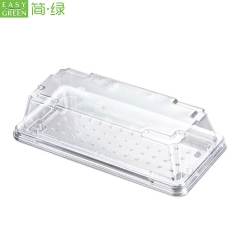 Reusable Clear Plastic Sushi Takeaway Container With Lid For Good Food Container