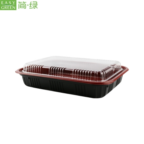 Disposable Japanese Food Storage Bento Box With Lid For Eco Friendly PS