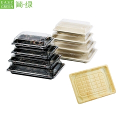 HP-01 Reusable Sushi Plastic Container With Lid For Disposable Food Container