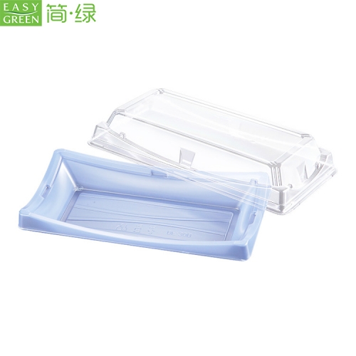 Recycle Food Sushi Delivery Container Takeaway Box For Disposable Blue
