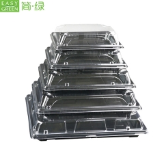 HP-11 Sushi Plate With Lid Made For PS Disposable Plastic