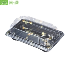 HP-00 Disposable PS Sushi Plastic Food Container Tray With Lid
