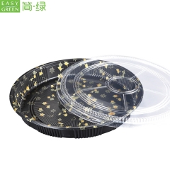 HP-61 Disposable Plastic PS Round Plastic Trays With Lid