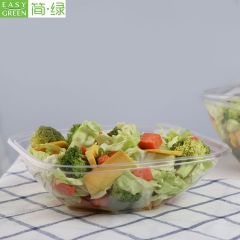 Large Disposable Plastic PLA Salad Bowl For Fruit/Vegetables