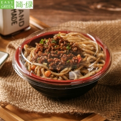 Disposable Plastic Microwave Safe Soup Bowl PP 1000ml With Lid