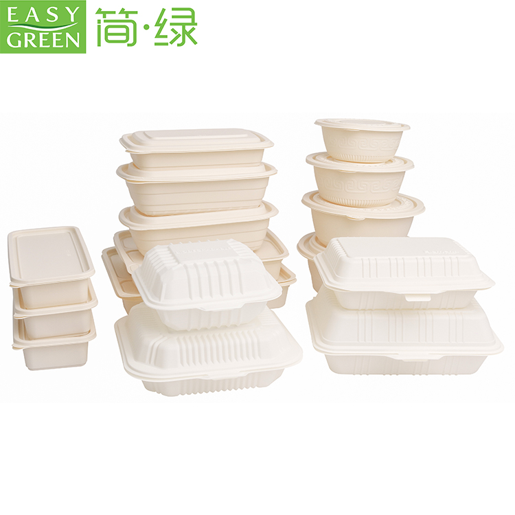 Disposable Eco Friendly Take Out Microwave Safe Cornstarch Food Containers