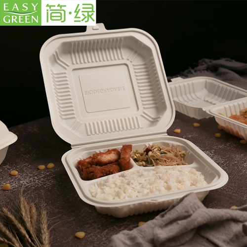 Easy Green Eco-friendly Meal Prep Containers Biodegradable Disposable Cornstarch Lunch Box