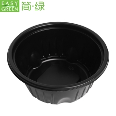 Easy Green 2 Divided Disposable Soup Noodle PP Bowl With Removable Food Tray