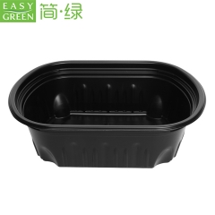 Easy Green Black Polypropylene Plastic Blister Pre-Meal Frozen Food Box With Tray
