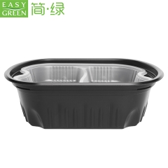 Easy Green Black Polypropylene Plastic Blister Pre-Meal Frozen Food Box With Tray