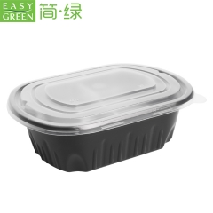 Easy Green Black Polypropylene Plastic Blister Pre-Meal Frozen Food Box With Tray