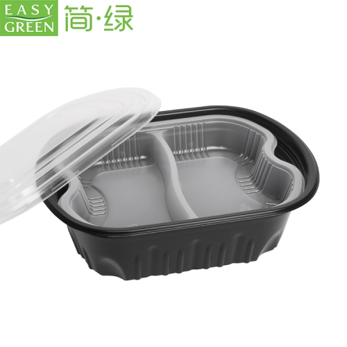 Easy Green Black Polypropylene Plastic Blister Pre-Meal Frozen Food Box With Tray