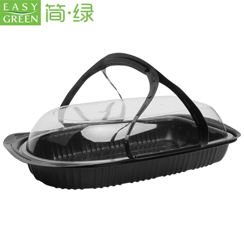 Easy Green disposable PP roast cook chicken takeaway plastic box