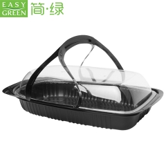 Easy Green disposable PP roast cook chicken takeaway plastic box