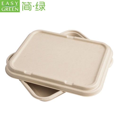 CJ305 Biodegradable Bagasse Plates Sugarcane Dinner Plates Disposable Paper Plates with 4 Compartments
