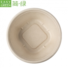 Одноразовая посуда Easy Green CH750 круглые вынимающие миски из жмыха с крышками из жмыха