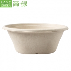 Easy Green CH750 disposable tableware round bagasse fibre take out bowls with bagasse lids supplier