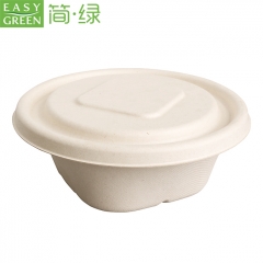 Easy Green CH750 Einweggeschirr runde Bagasse-Faser-Entnahmeschalen mit Bagasse-Deckel Lieferant