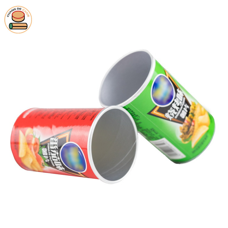 Carton paper potato chips snack container food storage tube