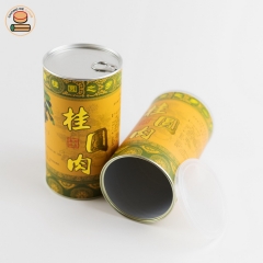 Eco-friendly paper tube packicng for Longan meat,packing for dry fruit paper can.