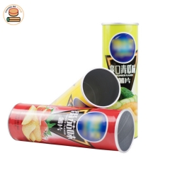 Food-grade custom Recyclable Cheap paper tube Paper Can for Potato Chips