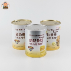 Custom Paper tube packing for butter flavoured powder with food grade aluminum foil lining