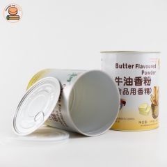 Custom Paper tube packing for butter flavoured powder with food grade aluminum foil lining