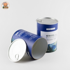 Custom composite paper tube packaging for wallpaper adhesive glue with aluminium pull ring lid