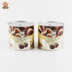 Custom design paper tube packing for chocolate bean packing with aluminium pull ring lid