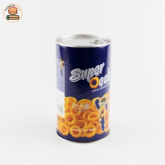 Custom design food container paper cans food tube packaging with aluminium pull ring lid