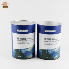 Custom composite paper tube packaging for wallpaper adhesive glue with aluminium pull ring lid