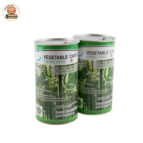 Custom design paper tube packing for vegetable carbon black packing with aluminium pull ring lid