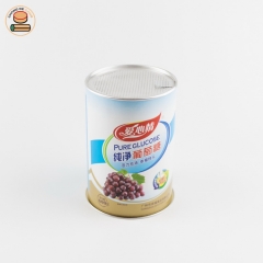 Custom paper tube packaging can for milk powder with easy tear membrane