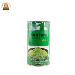 Custom design paper tube packing for matcha powder packing with aluminium pull ring lid