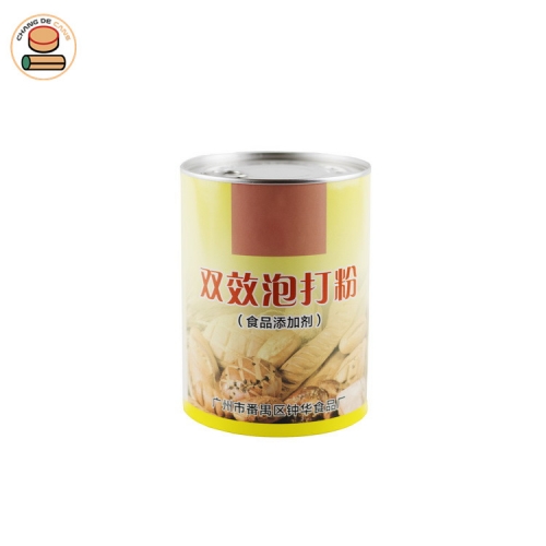 Custom paper tube packaging can for Baking powder with Aluminium Pull Ring Lid and inside foil