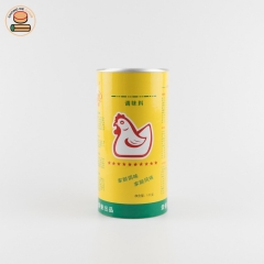 Custom Recyclable food grade tube Paper Can for Chicken essence with aluminium foil lining Pull Ring Lid.